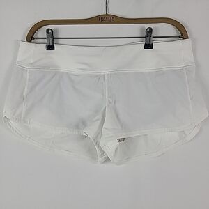 Lululemon Women's Speed Up Shorts 2.5” Lined White Size 12